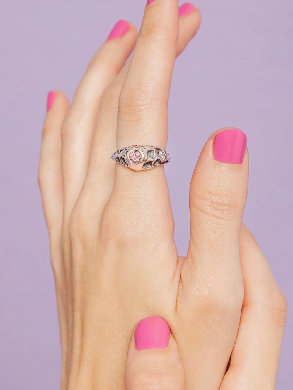 Jose Balli Bubble Gum Sterling Silver Ring Size 8